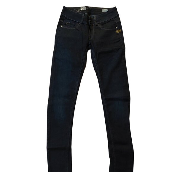 Retro Vintage G-Star Raw Lynn Skinny Comfort Comet Denim Jeans Pants Sz 25 NWT - Picture 2 of 14